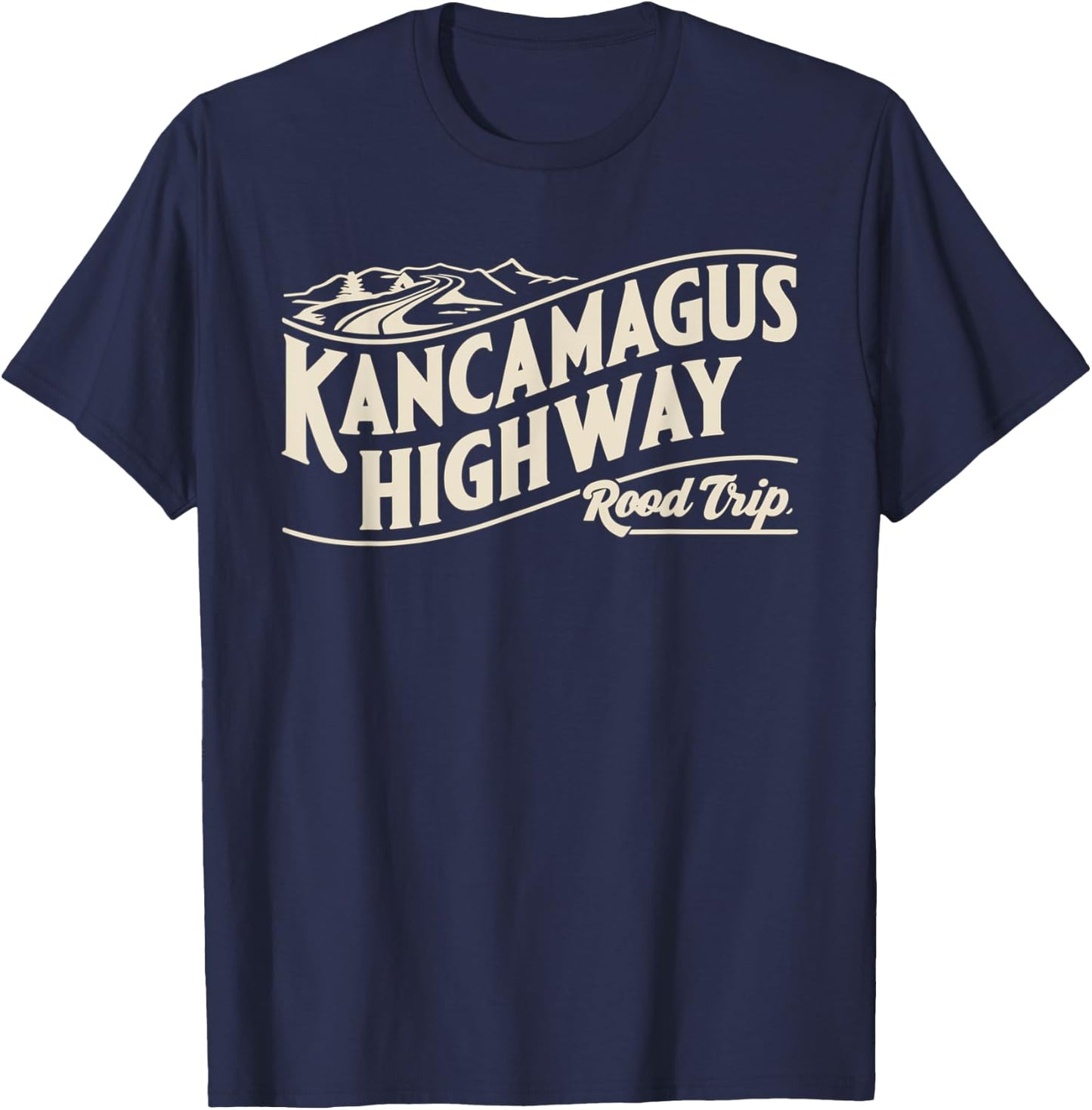 Kancamagus Highway Road Trip Souvenir T-Shirt - T-Shirt | Navy
