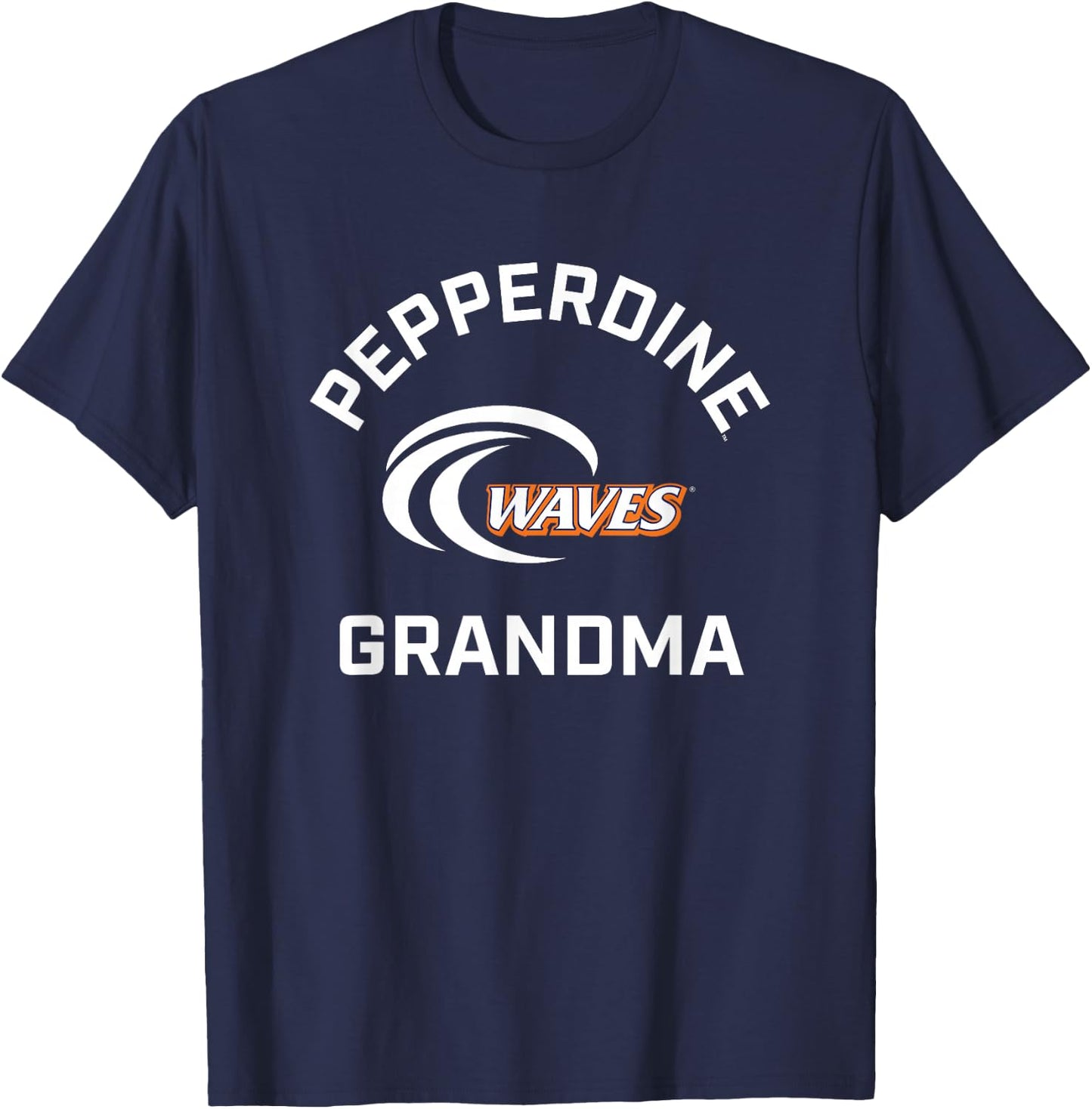 Pepperdine University Waves Arched Grandma T-Shirt - T-Shirt | Navy