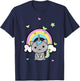 Unicorn Cat Rainbow Cute Gift T-Shirt - T-Shirt | Navy