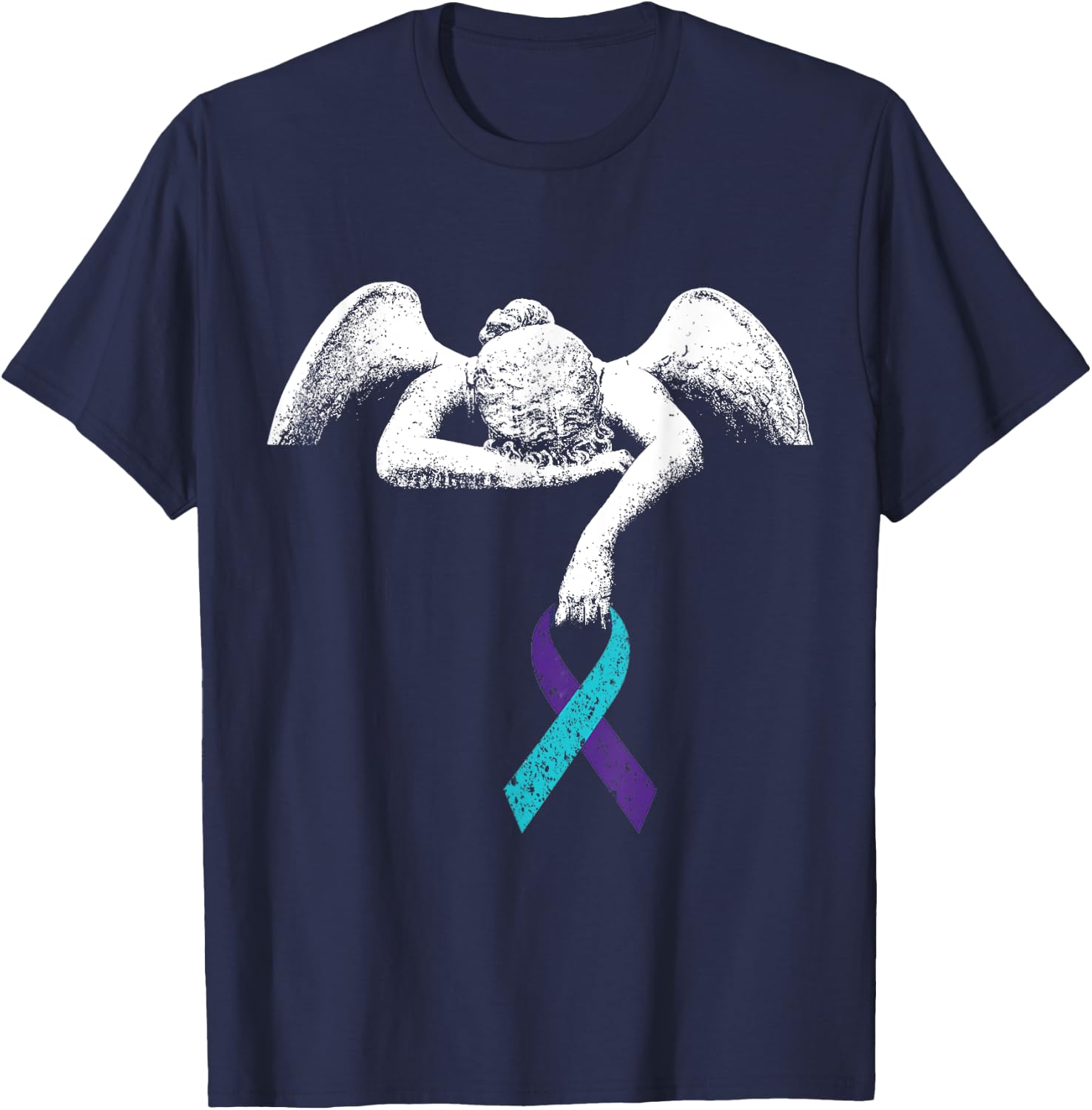 Angel and Suicide Awareness Suicide Prevention Shirt T-Shirt - T-Shirt | Navy