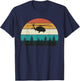Retro Black Hawk Helicopter Pilot - Vintage Air War Sunset T-Shirt - T-Shirt | Navy