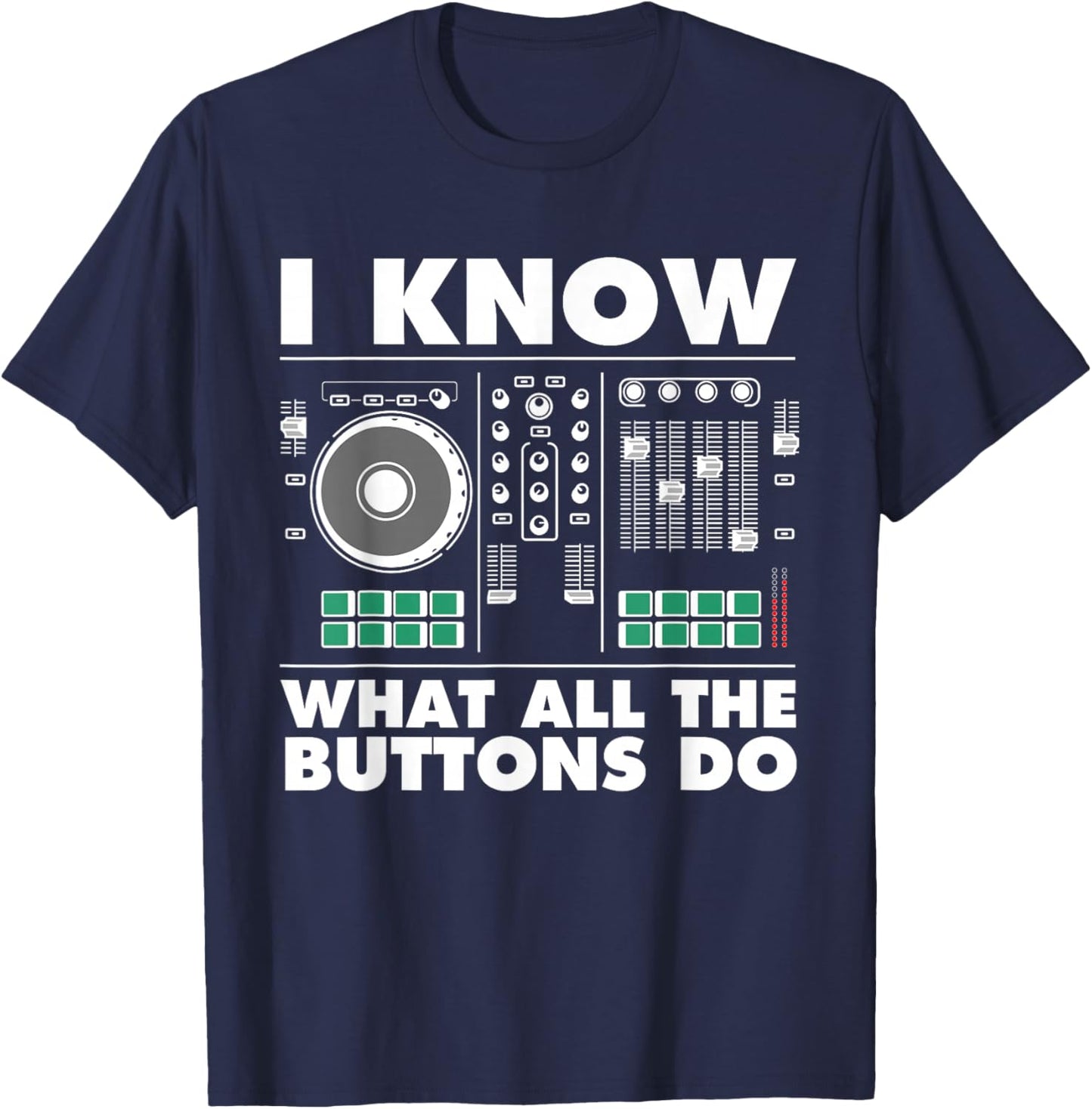Funny DJ Art Men Women Music Producer Disc Jockey Lover DJ T-Shirt - T-Shirt | Navy