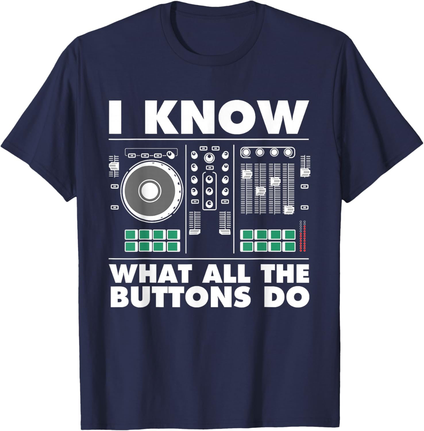 Funny DJ Art Men Women Music Producer Disc Jockey Lover DJ T-Shirt - T-Shirt | Navy