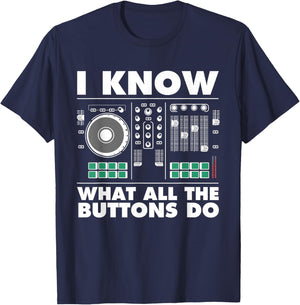 Funny DJ Art Men Women Music Producer Disc Jockey Lover DJ T-Shirt - T-Shirt | Navy