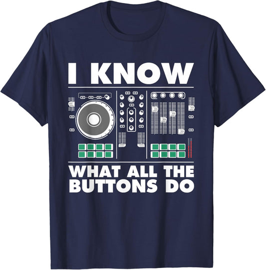 Funny DJ Art Men Women Music Producer Disc Jockey Lover DJ T-Shirt - T-Shirt | Navy