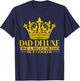 Dad deluxe father Dad king Dad crown T-Shirt - T-Shirt | Navy