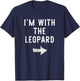 I’m with The Leopard Funny Halloween Couple Costume T-Shirt - T-Shirt | Navy
