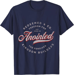 Anointed - Redeemed & Co Kingdom Builders T-Shirt - T-Shirt | Navy