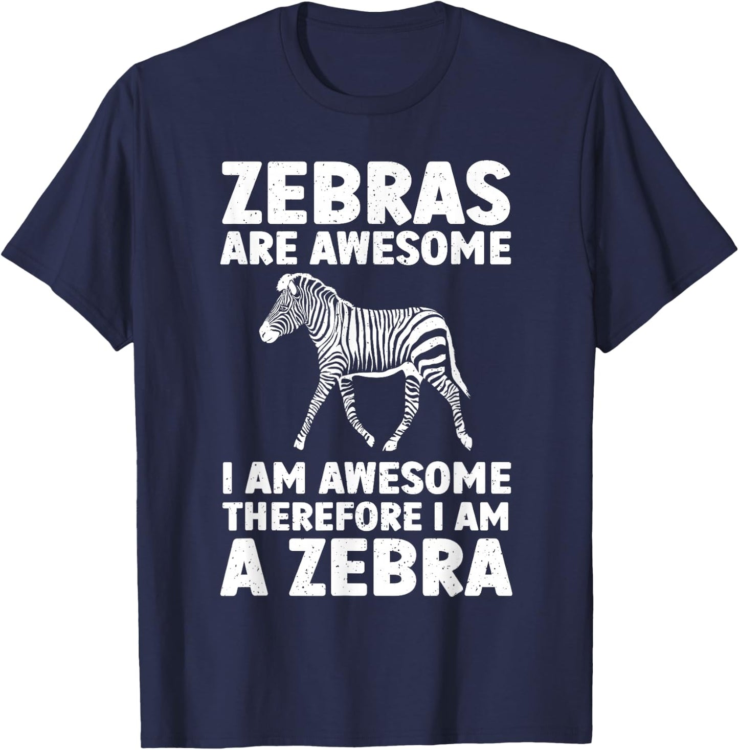 Cool Zebra Art Women Kids Zebra Stripes Zebra Lover T-Shirt - T-Shirt | Navy