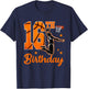 16th Birthday Basketball Theme 16 Year Old Boy Party T-Shirt - T-Shirt | Navy