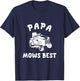 Papa Mows Best Lawn Mowing Mower Gardening Landscaping Dad T-Shirt - T-Shirt | Navy