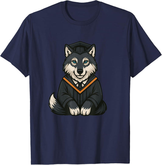 Wolf Graduation Shirt - Alpha Graduate Gift or Her T-Shirt - T-Shirt | Navy