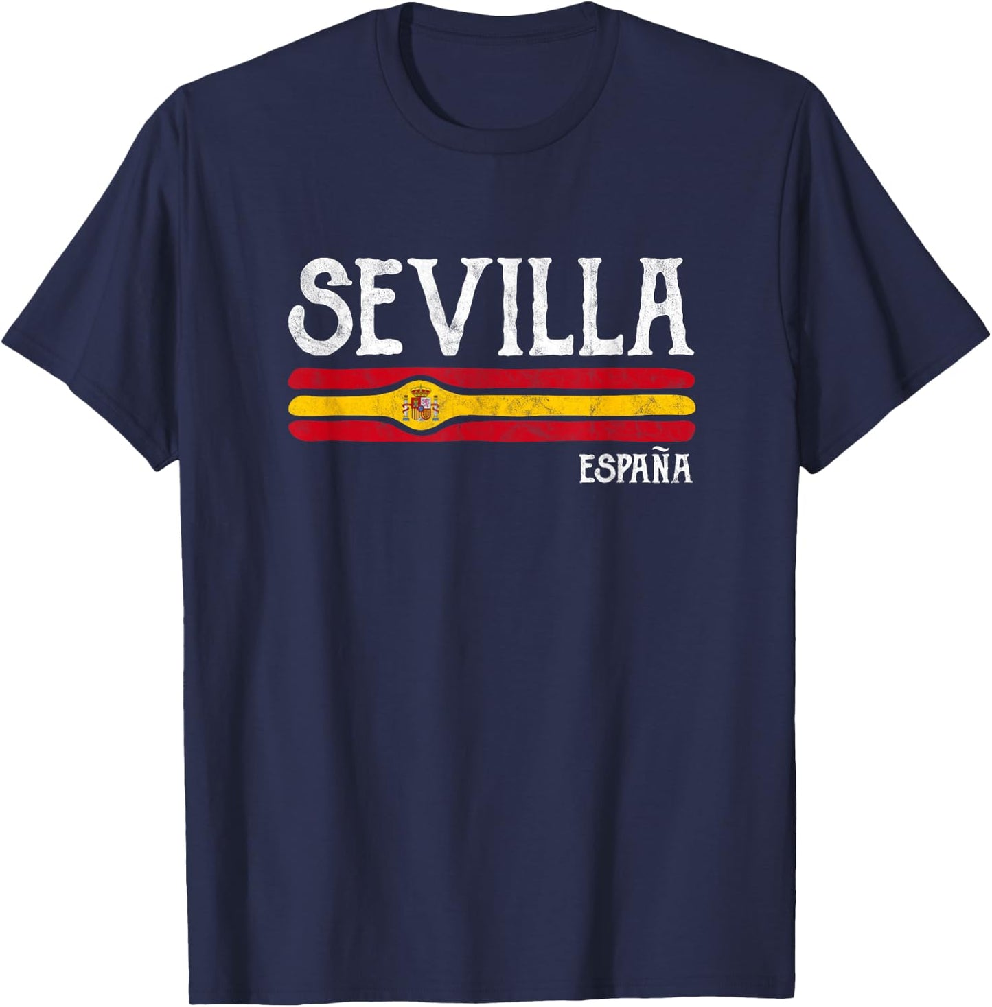 Vintage Sevilla Spain Souvenir Seville Espana Gift T-Shirt - T-Shirt | Navy