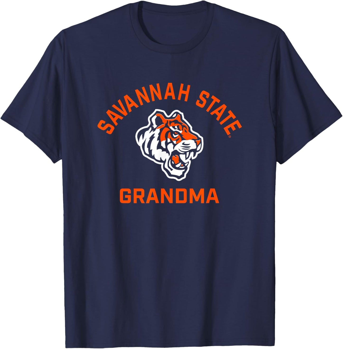 Savannah State University SSU Tigers Arched Grandma T-Shirt - T-Shirt | Navy