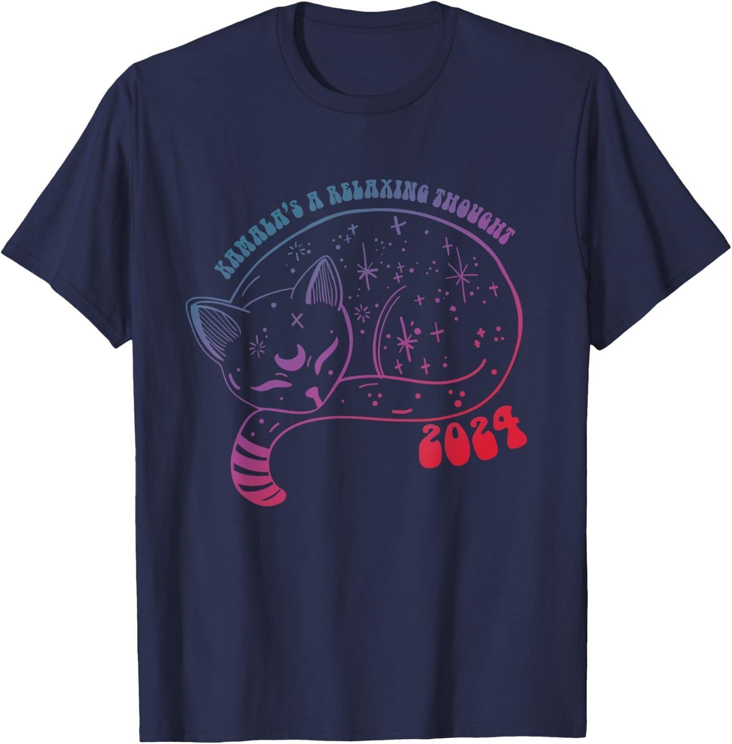 Kamala's A Relaxing Thought 2024 Design T-Shirt - T-Shirt | Navy