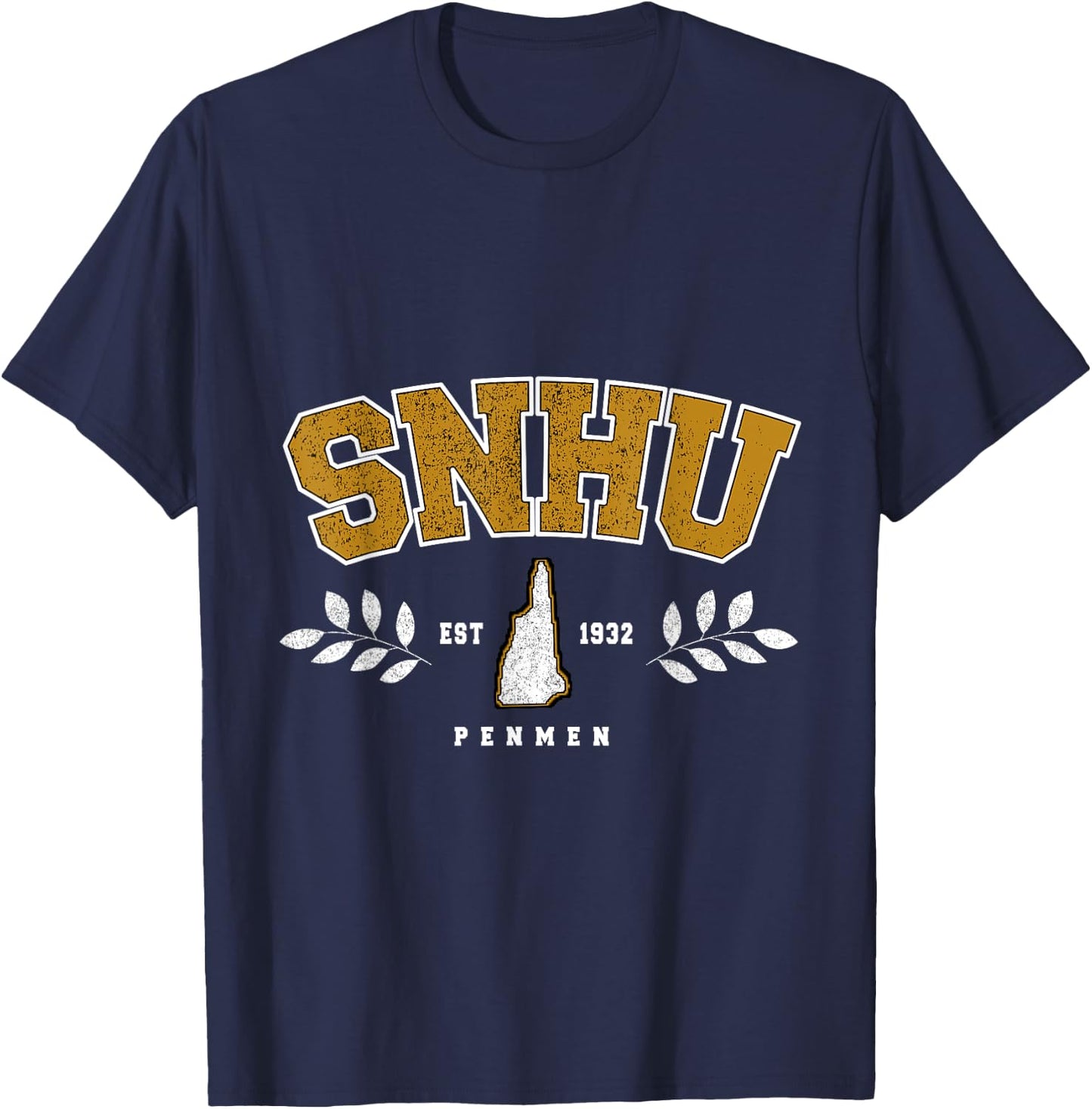 SNHU Arch Retro College University Athletic Sports T-Shirt - T-Shirt | Navy