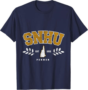 SNHU Arch Retro College University Athletic Sports T-Shirt - T-Shirt | Navy