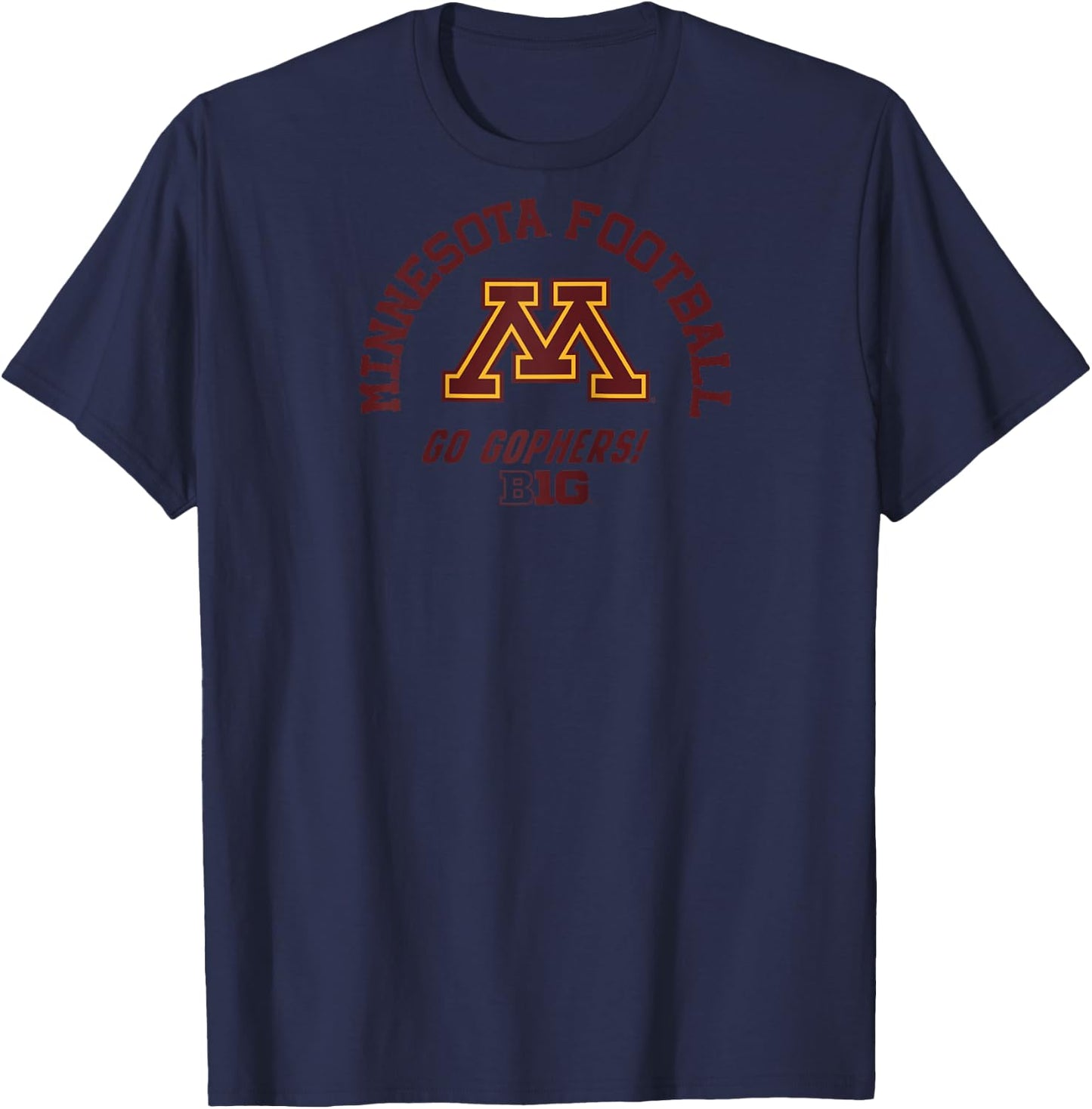 Minnesota Golden Gophers Big 10 Football Logo Raglan Baseball T-Shirt - T-Shirt | Navy