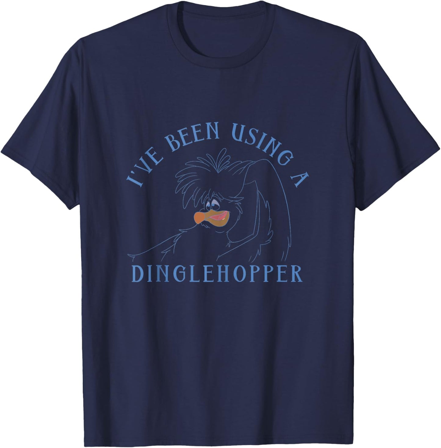 Disney The Little Mermaid Scuttle Using A Dinglehopper T-Shirt - T-Shirt | Navy