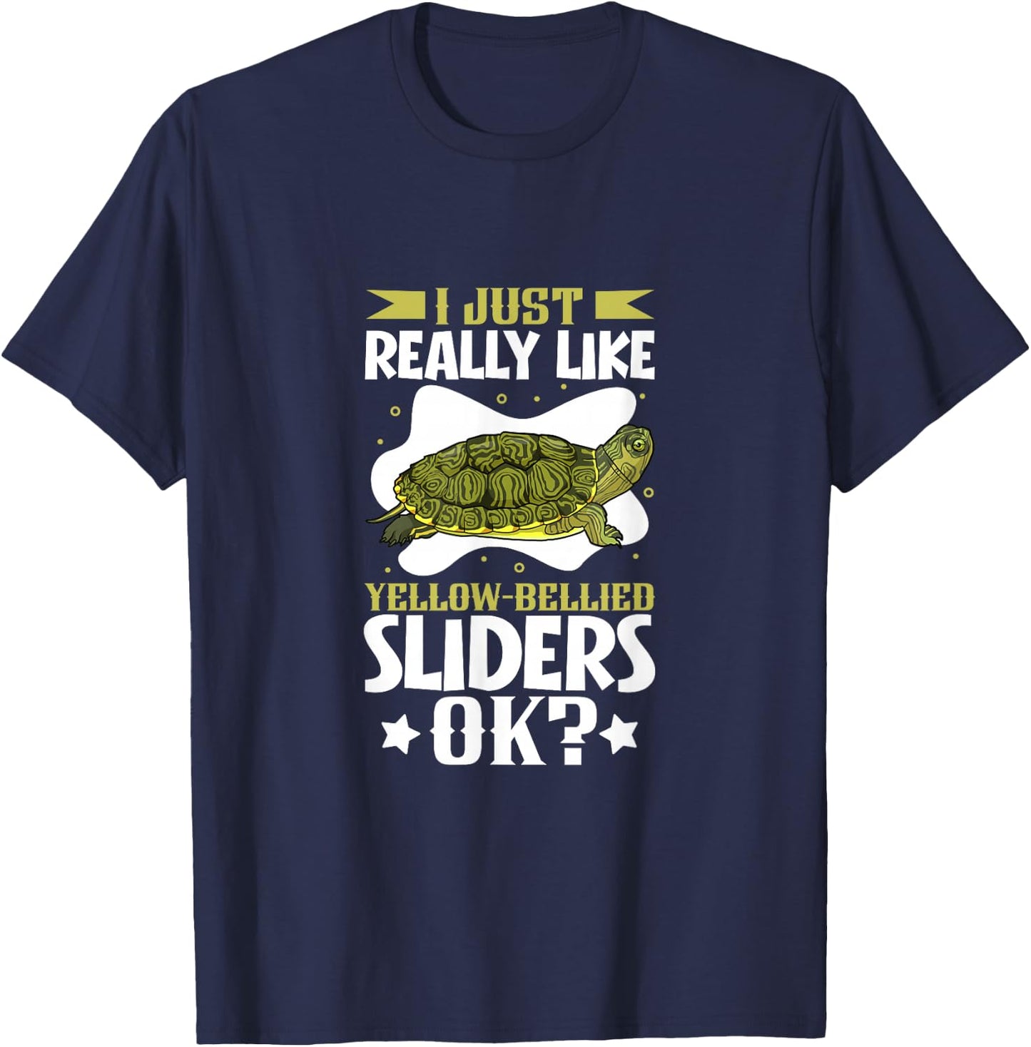 I Love My Yellow Cheek Turtle T-Shirt - T-Shirt | Navy