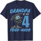 Grandpa of The Four-Nado Storm TorNado 4th Birthday Boy T-Shirt - T-Shirt | Navy