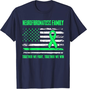 Neurofibromatosis Awareness Family Together We Fight Togethe T-Shirt - T-Shirt | Navy