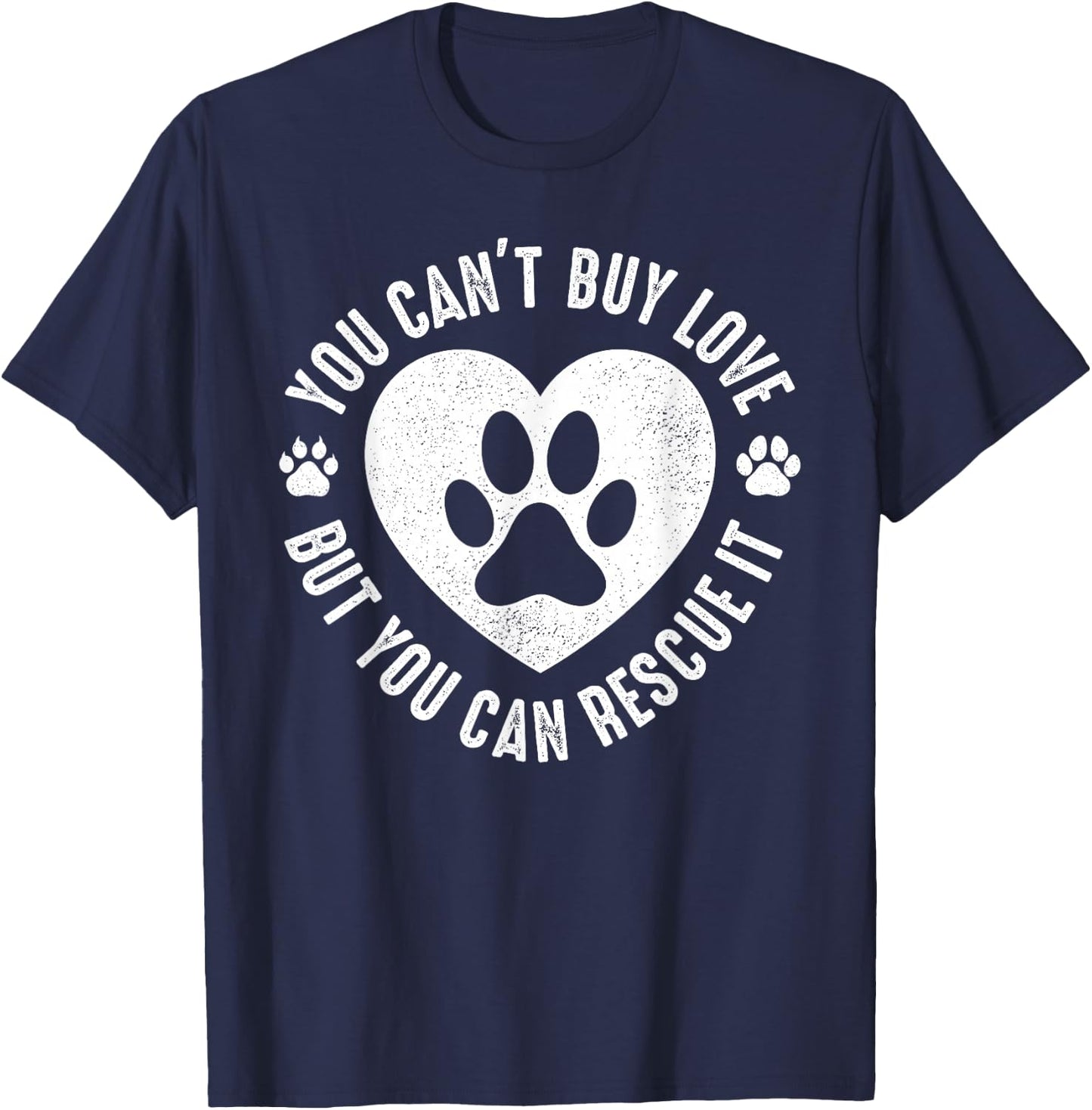 You Can Rescue It Pet Animal Rescue T-Shirt - T-Shirt | Navy