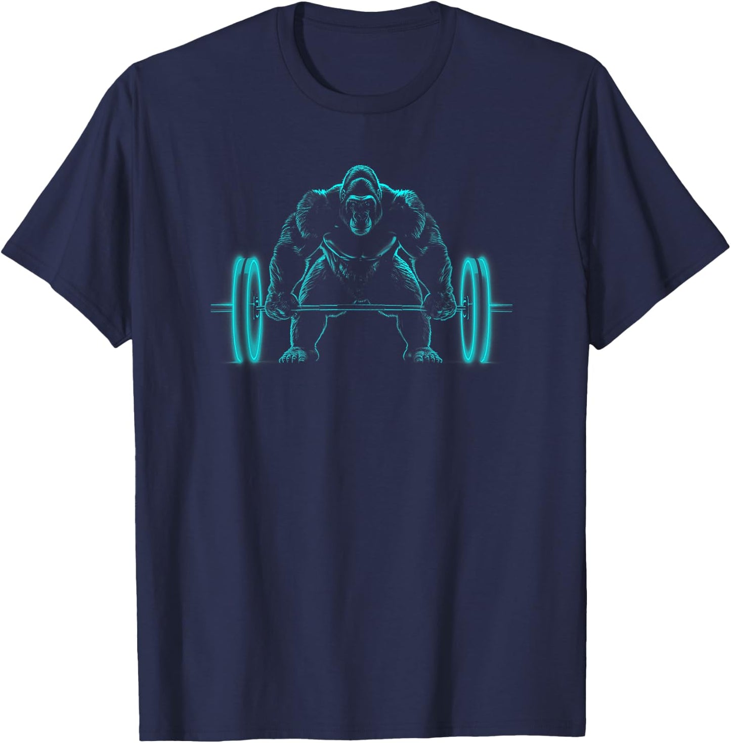 Gorilla Weight Lift Silverback Gorilla T-Shirt - T-Shirt | Navy
