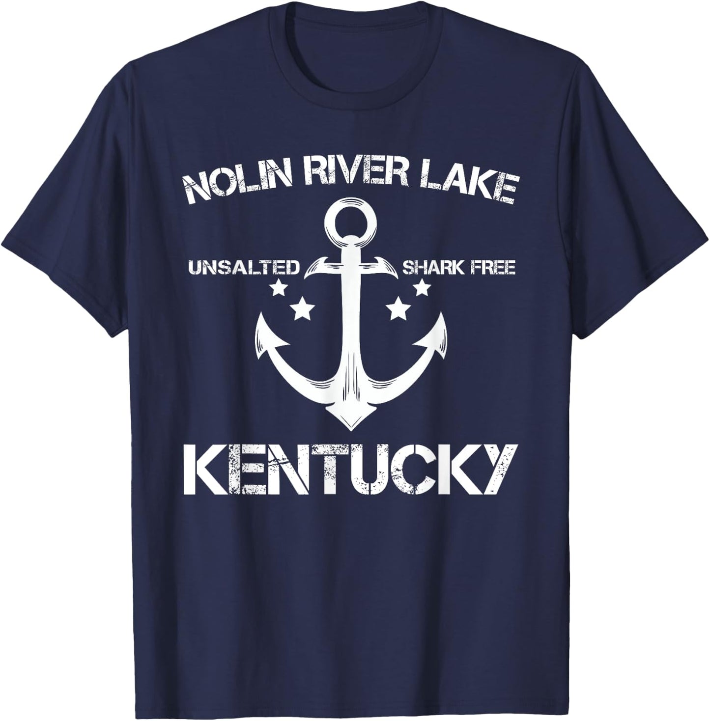 NOLIN RIVER LAKE KENTUCKY Funny Fishing Camping Summer Gift Men Women Kids T-Shirt - T-Shirt | Navy