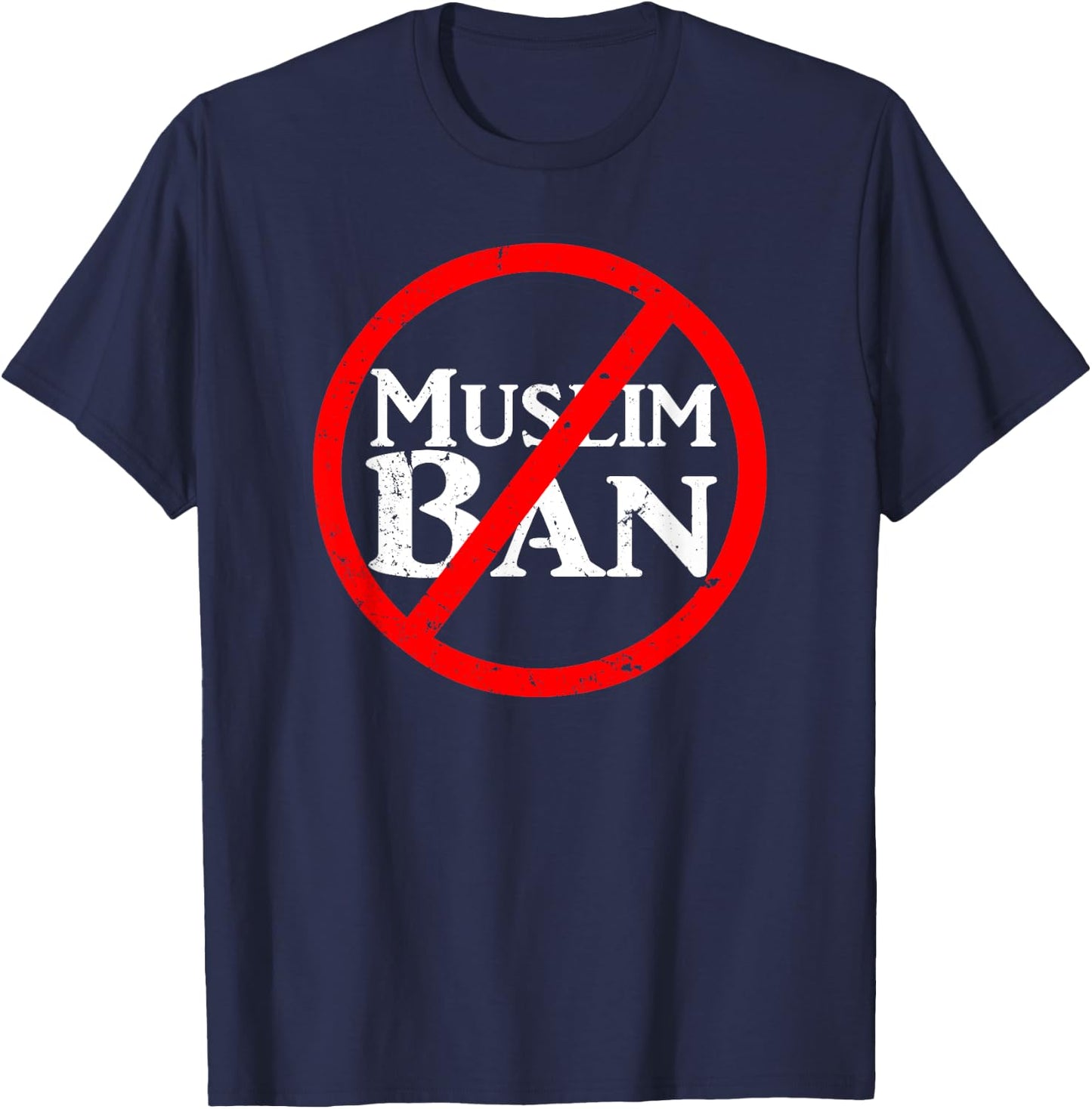 No Muslim Ban T-Shirt - T-Shirt | Navy