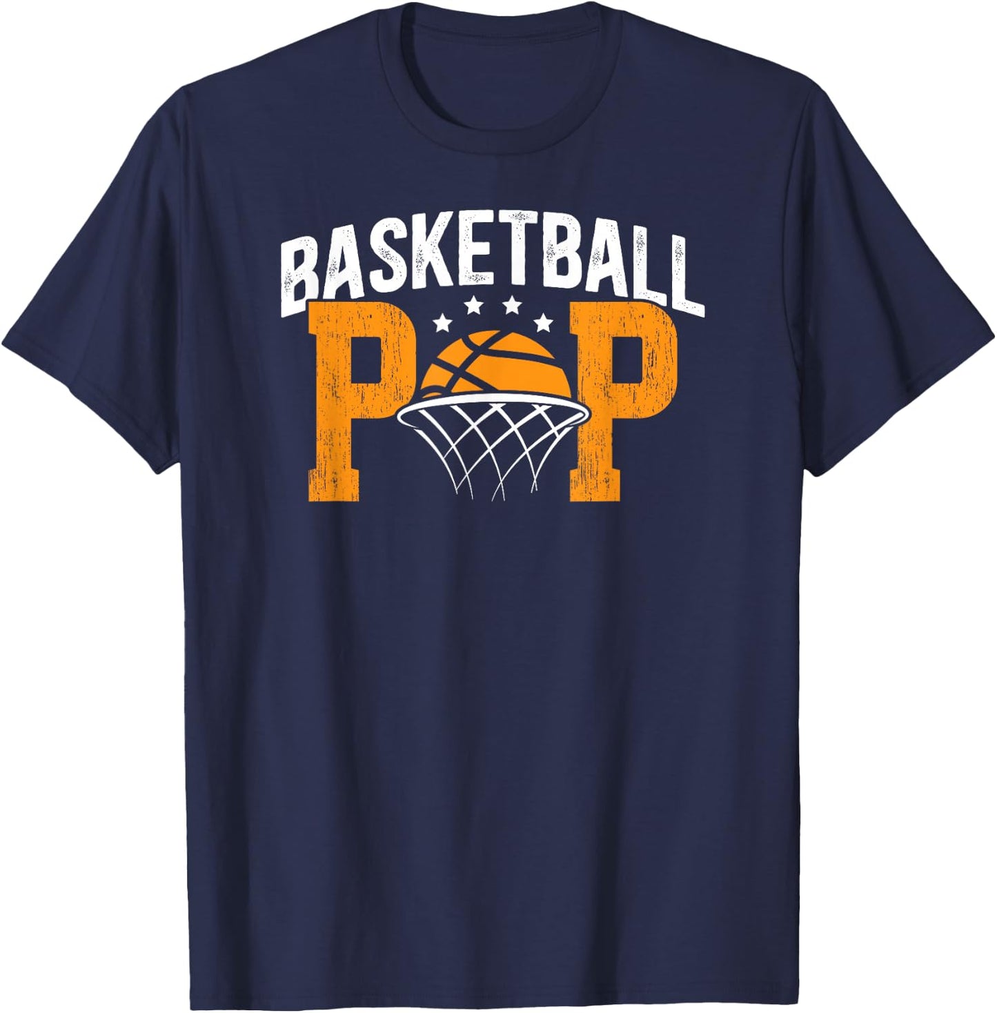 Basketball Pop Grandpa Pop Of A Basketball Player Pop T-Shirt - T-Shirt | Navy
