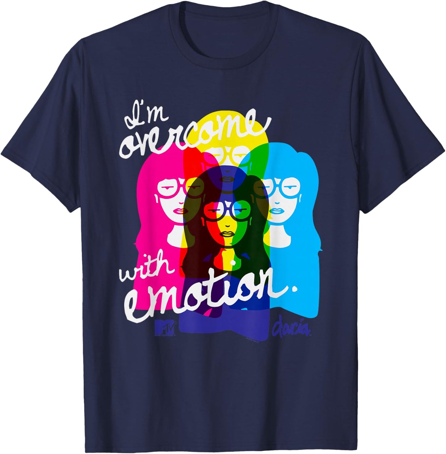 Daria I'm Overcome With Emotion Colorful T-Shirt - T-Shirt | Navy