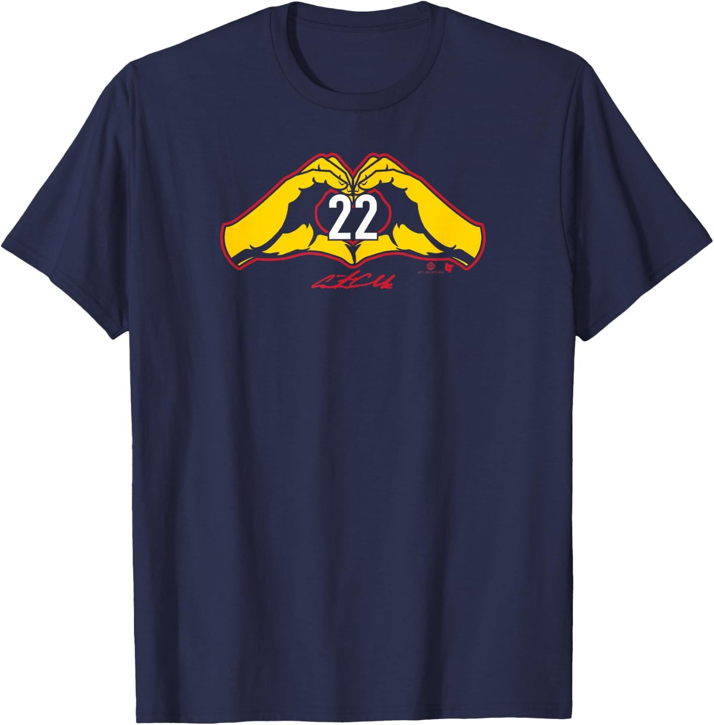 Caitlin Clark: Heart 22 - Indiana Basketball T-Shirt - T-Shirt | Navy