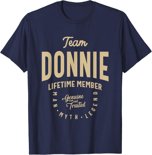 Team Donnie Lifetime Member Funny Name Donnie T-Shirt - T-Shirt | Navy