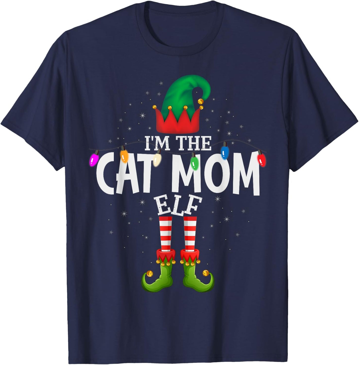 I'm The Cat Mom Matching Christmas Family T-Shirt - T-Shirt | Navy