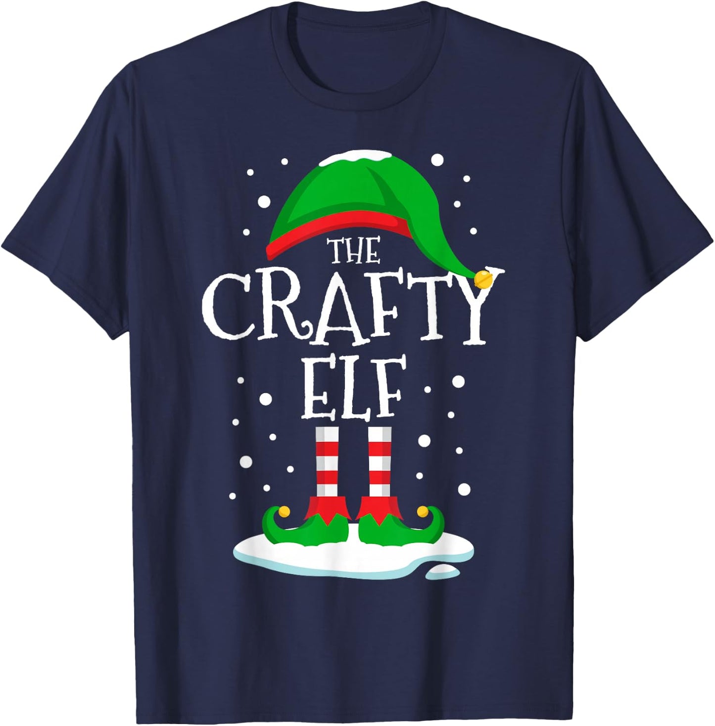 The Crafty Elf Christmas Family Matching Xmas Group Funny T-Shirt - T-Shirt | Navy