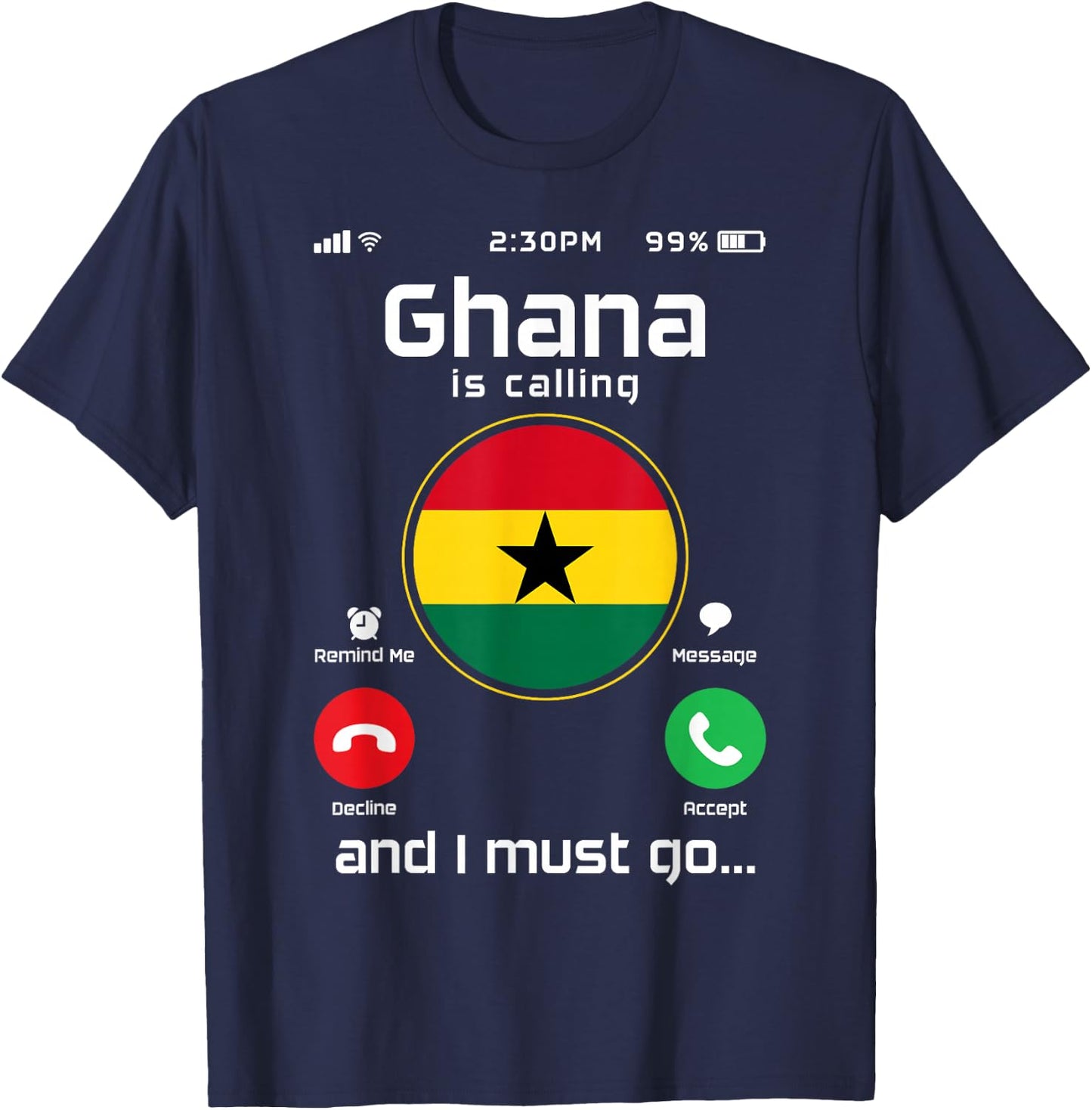 Ghana calls the flag of Ghana African Roots Pride Vintage T-Shirt - T-Shirt | Navy
