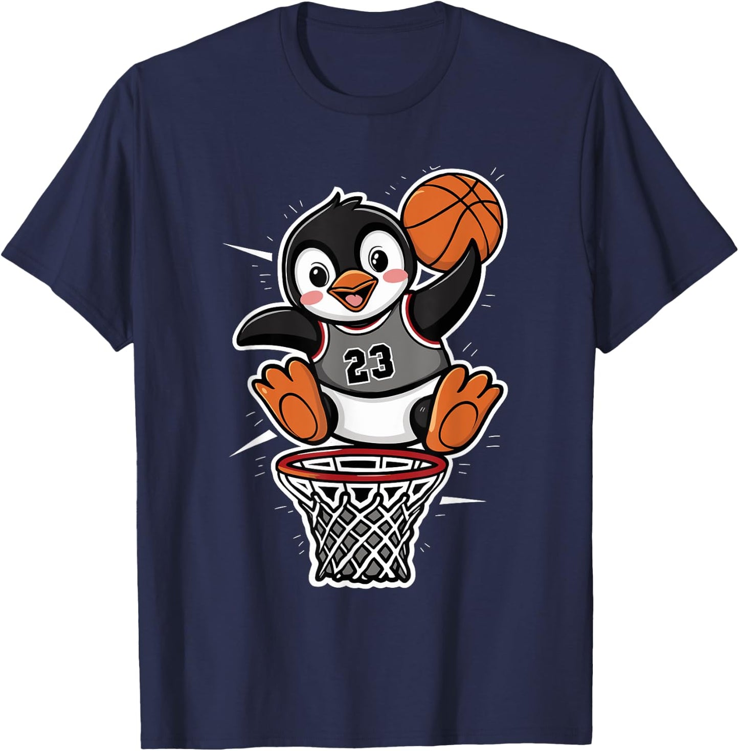 Penguin Basketball T-Shirt - T-Shirt | Navy