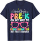 Goodbye Pre-k Graduation to Kindergarten First Summer T-Shirt - T-Shirt | Navy