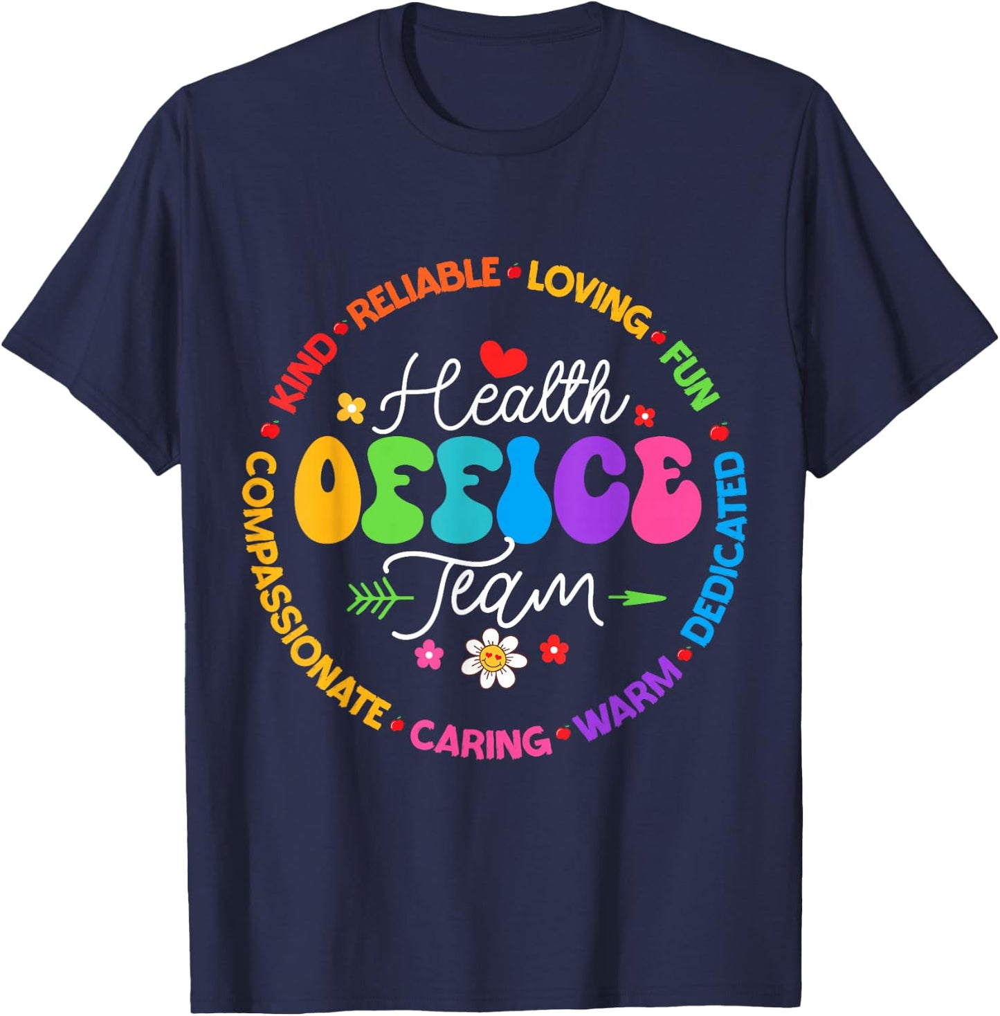 Health Office Team School To School & Appreciation Week T-Shirt - T-Shirt | Navy
