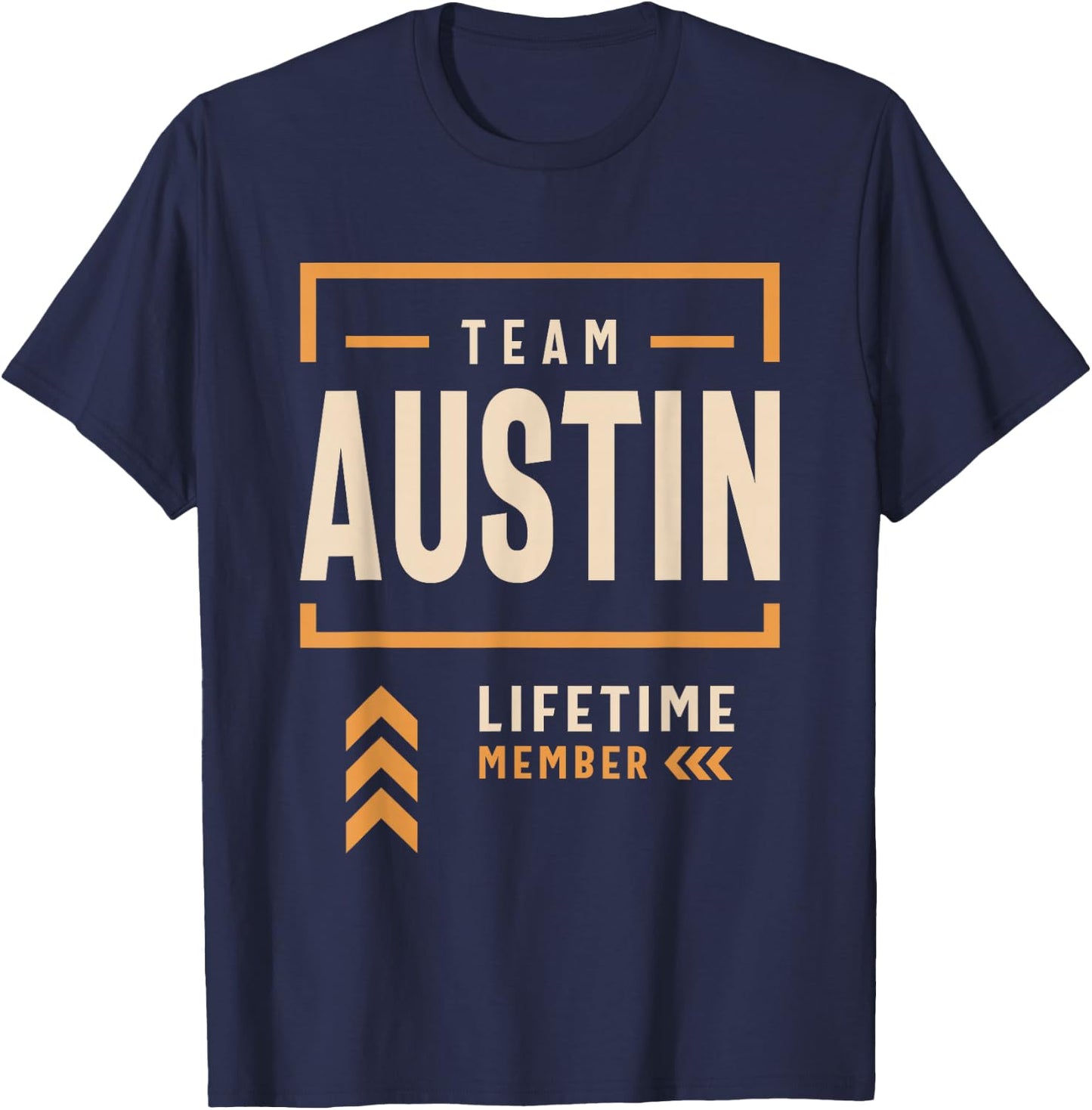 Austin Personalized Name Apparel Cld Adult Austin Black Small Classic Fit Short Sleeve Cotton Blend Team Austin Lifetime Member Man Myth Legend T-Shirt - T-Shirt | Navy