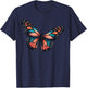 Monarch Butterfly Flower T-Shirt - T-Shirt | Navy