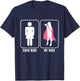 Your Wife My Wife Husband Breast Cancer Awareness T-Shirt - T-Shirt | Navy