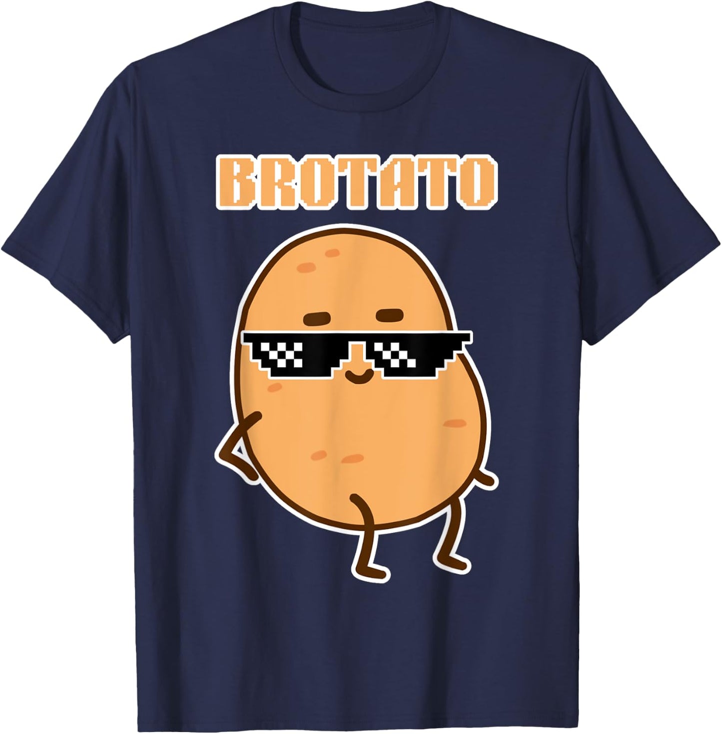 Brotato Potato Lover Brother Friendship Funny Potato Day T-Shirt - T-Shirt | Navy