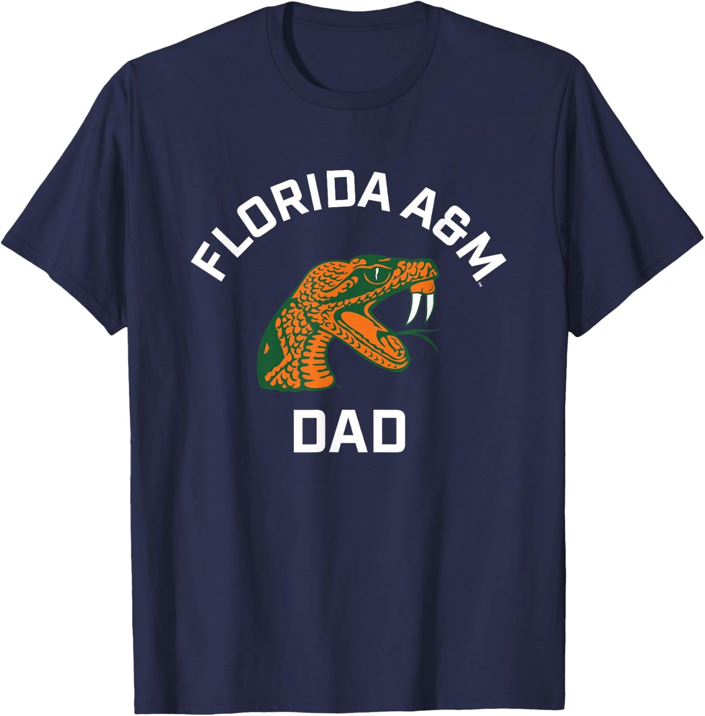 Florida A&M University FAMU Rattlers Arched Dad T-Shirt - T-Shirt | Navy