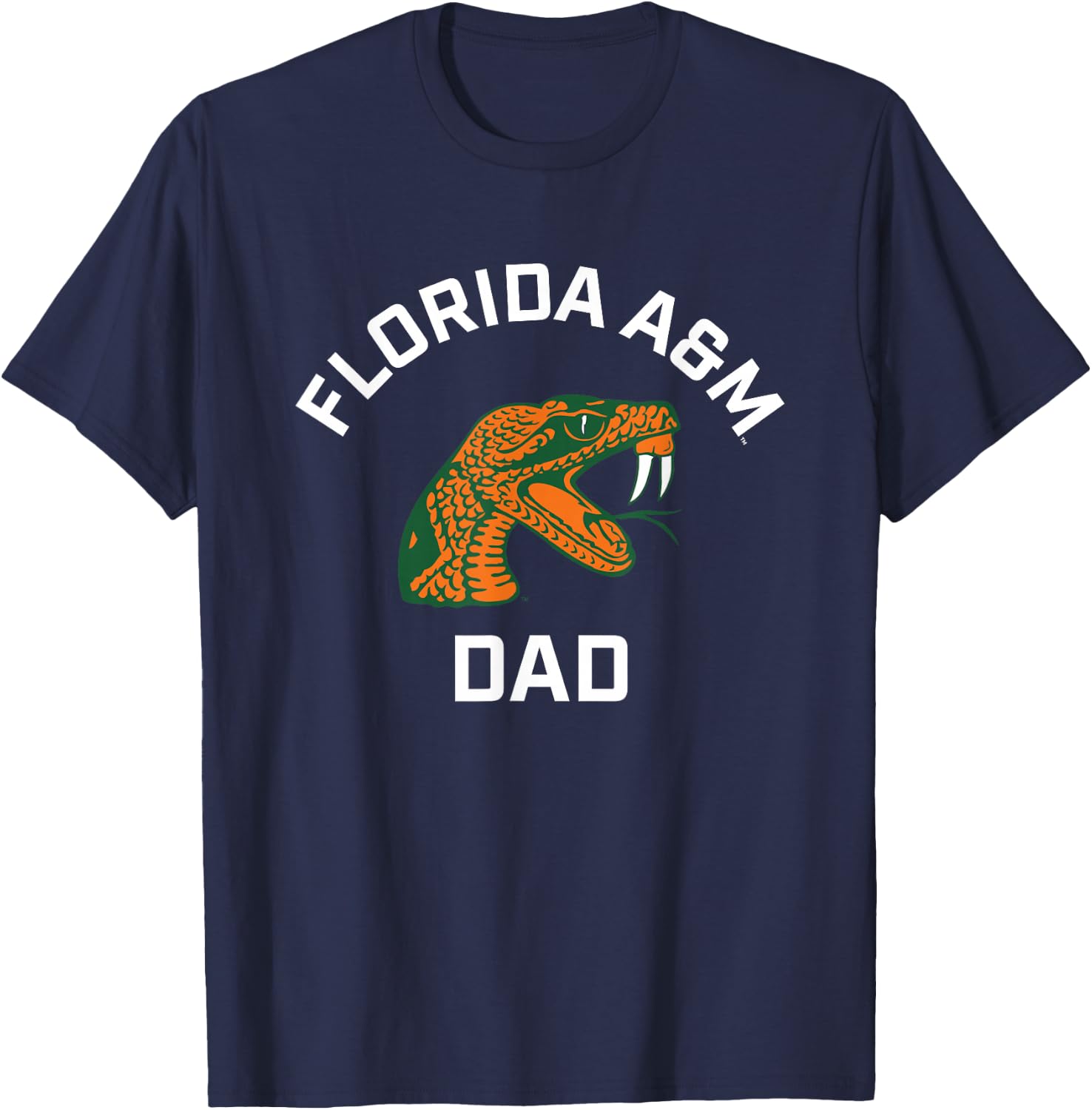 Florida A&M University FAMU Rattlers Arched Dad T-Shirt - T-Shirt | Navy