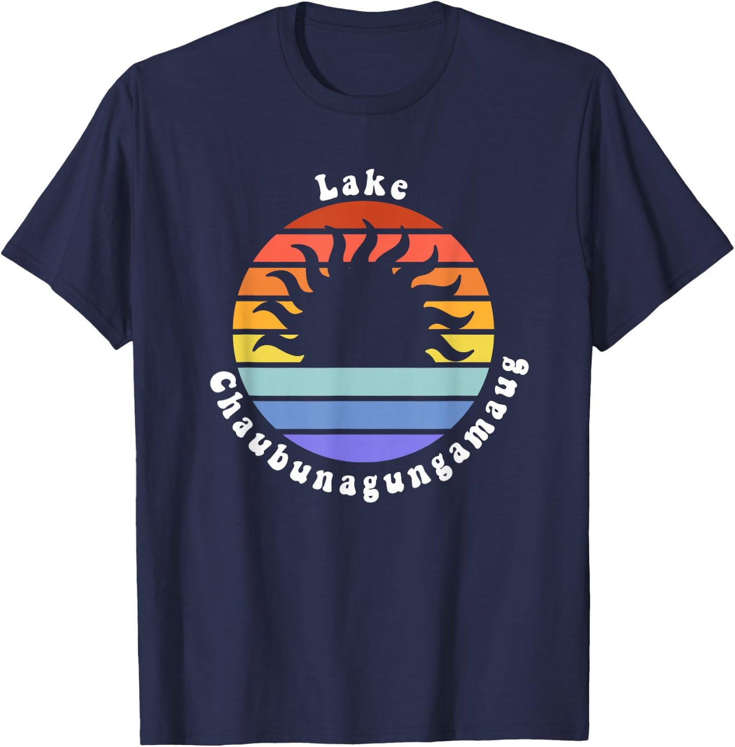 Lake Chaubunagungamaug Massachusetts MA Vacation Souvenir T-Shirt - T-Shirt | Navy