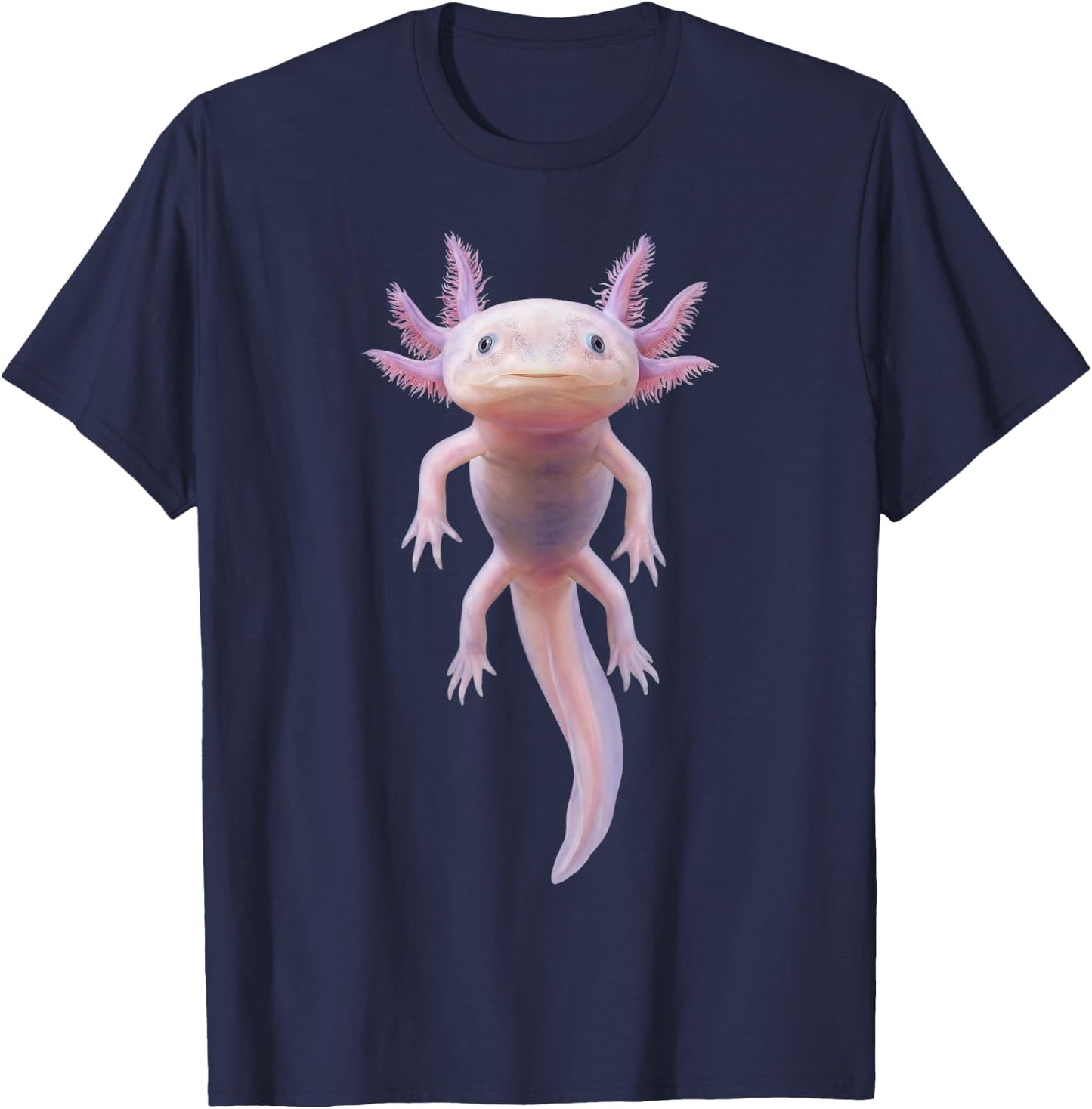 Leucistic Axolotl – Pale Pink Morph Science Lovers T-Shirt - T-Shirt | Navy