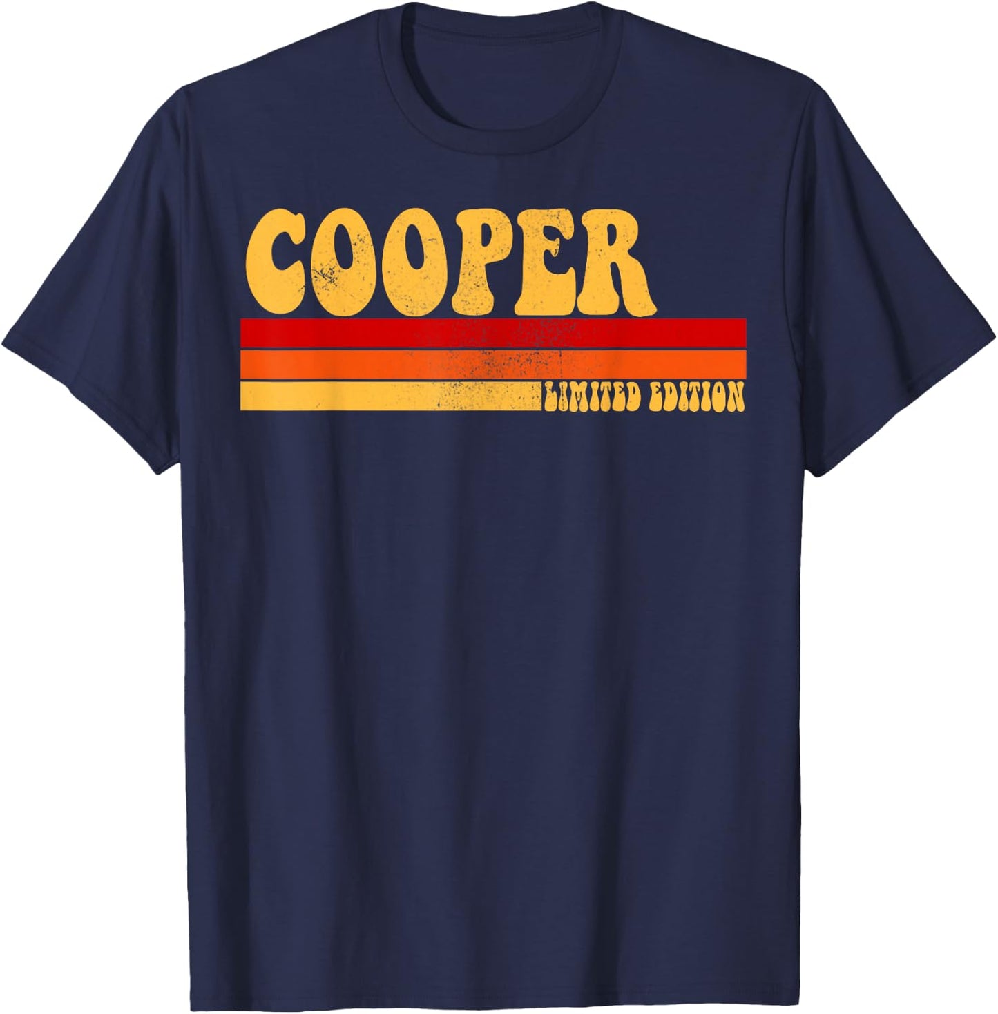 COOPER Name Personalized Idea Men Retro Vintage COOPER T-Shirt - T-Shirt | Navy
