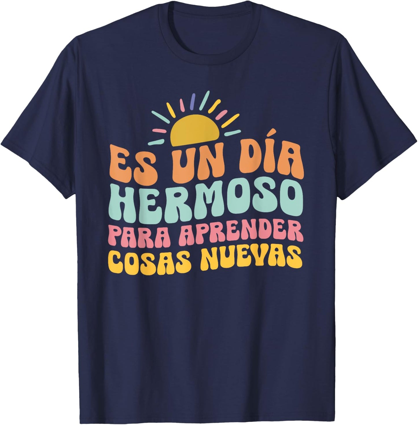 Spanish Multilingual Teacher Dual Languages Bilingual T-Shirt - T-Shirt | Navy